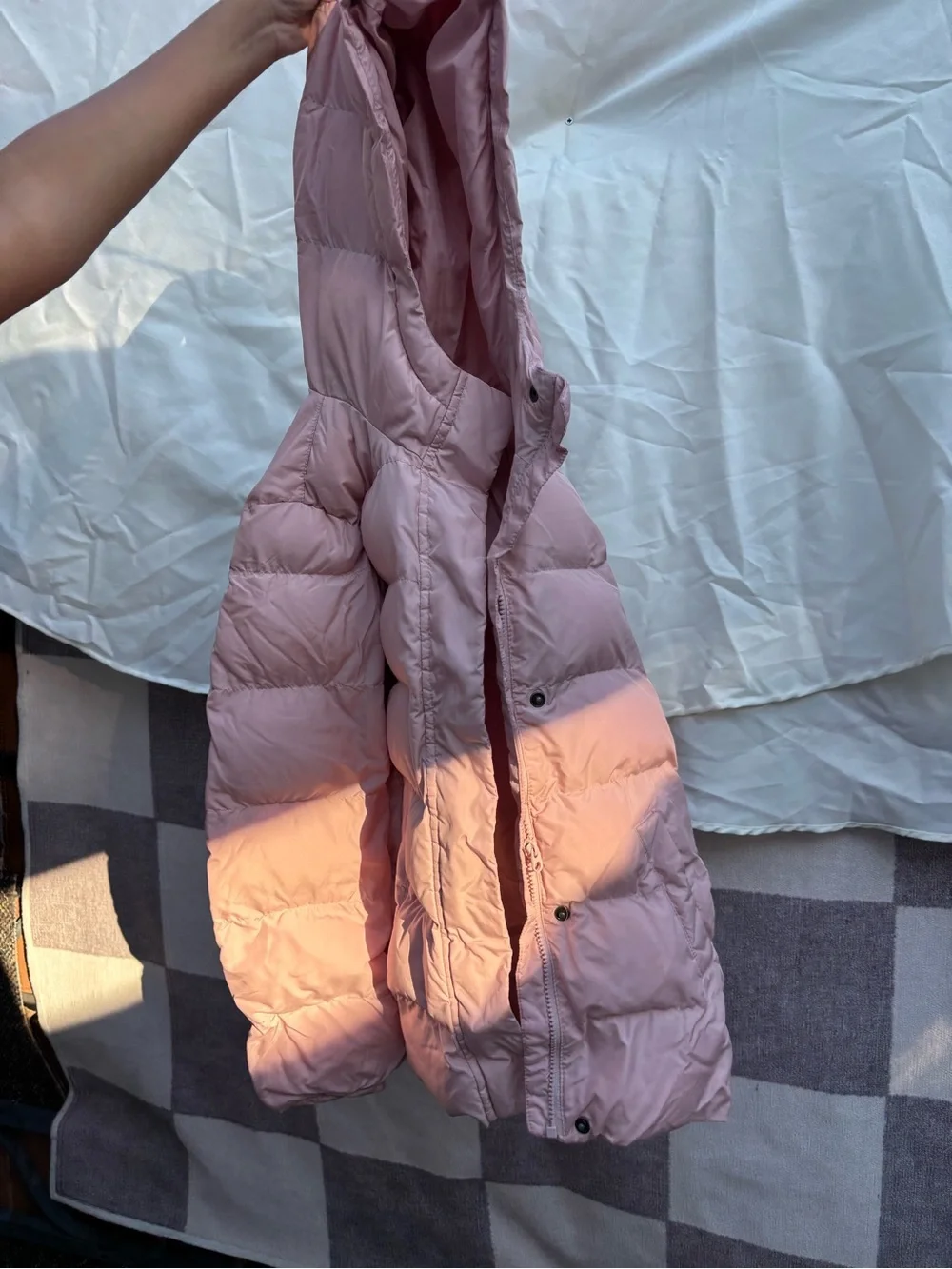 GAP Kids Pink Quilted Hooded Vest